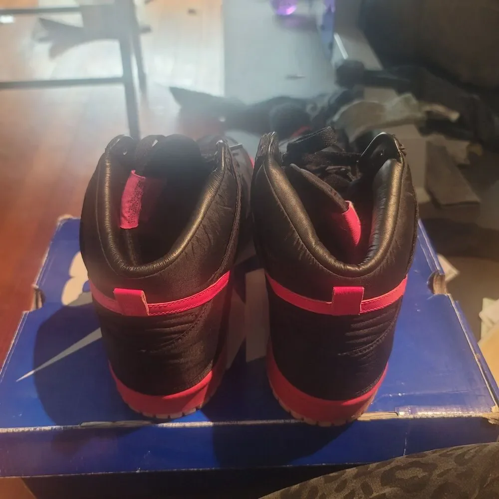 Nike Dunk High Hi Nylon Premium Size 12 Black Pink 354713-061